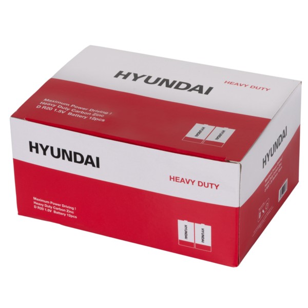 Фото - Батарейка тип D (LR-20) Hyundai R20 D Shrink 2 Heavy Duty (HT7007003)