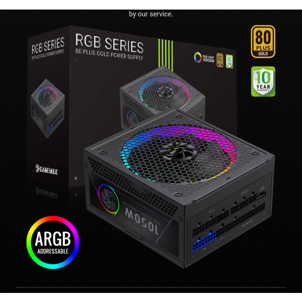 Фото - Блок живлення для ПК Gamemax RGB 1050G