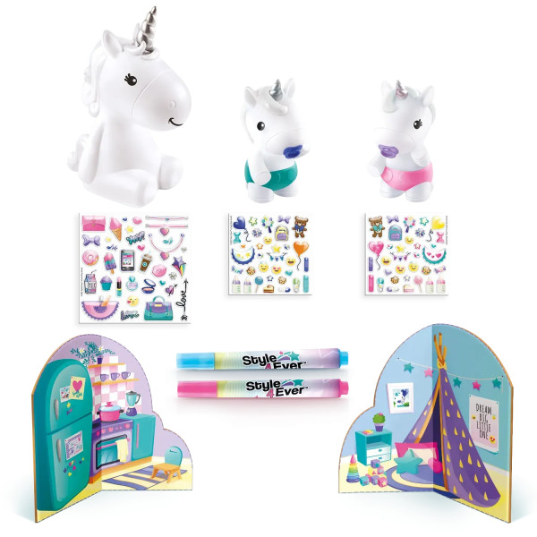 Фото - Набір для декупажу та розпису Canal Toys Style 4 Ever Мої улюбленці - Родина сяючіх єдинорогів (OFG287/1)