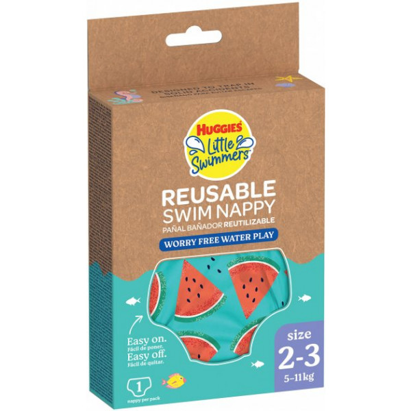 Фото - Подгузник многоразовый Huggies для плавания Little Swimmers Size 2-3, 1 шт. (5029053583044)
