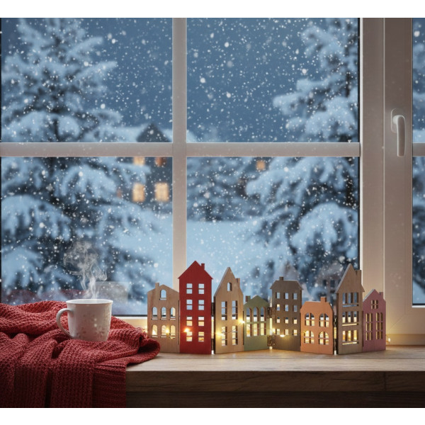 Фото - Декор New Year YES! Fun Будинки 42x13 см (975069)