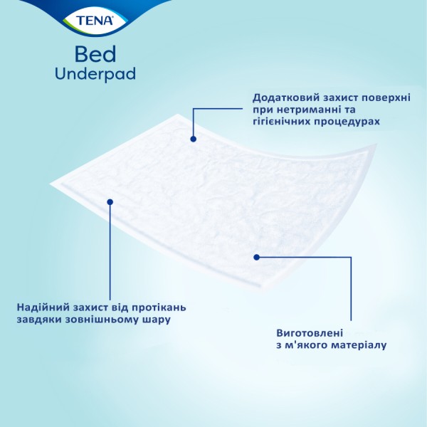 Фото - Одноразовая пеленка Tena Bed Underpad Normal 60x60 cм 30 шт. (7322540525427)