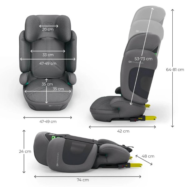 Фото - Автокрісло Kinderkraft Xpand 2 PRO i-Size Grey (KCXPPR02GRY0000)