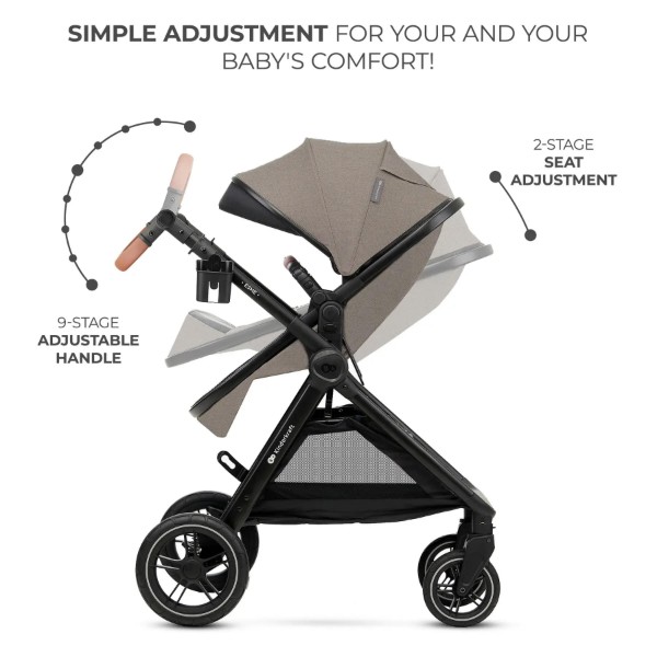 Фото - Коляска универсальная 3 в 1 Kinderkraft Esme Sand Beige (KSESME00BEG3000)