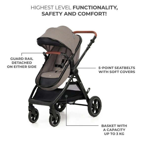 Фото - Коляска универсальная 3 в 1 Kinderkraft Esme Sand Beige (KSESME00BEG3000)