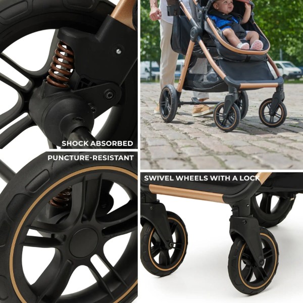 Фото - Коляска универсальная 3 в 1 Kinderkraft Esme Sand Beige (KSESME00BEG3000)