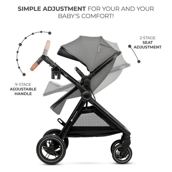 Фото - Коляска универсальная 3 в 1 Kinderkraft Esme Moonlight Grey (KSESME00GRY3000)