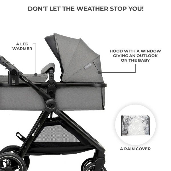 Фото - Коляска универсальная 3 в 1 Kinderkraft Esme Moonlight Grey (KSESME00GRY3000)