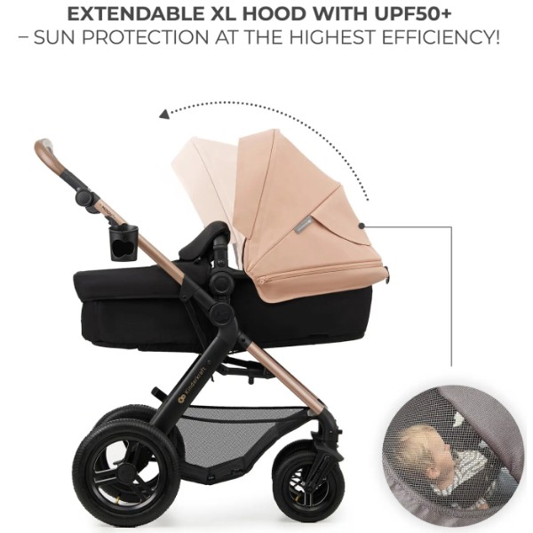 Фото - Коляска універсальна 3 в 1 Kinderkraft Moov 2 Air Sand Beige (KSMOOV02BEG0000)