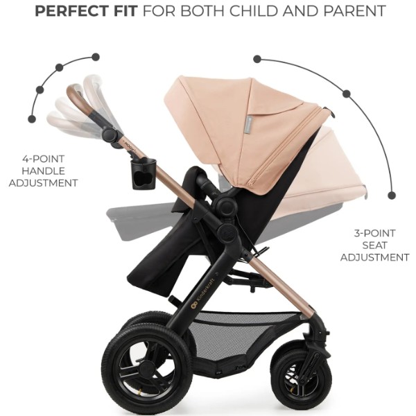 Фото - Коляска універсальна 3 в 1 Kinderkraft Moov 2 Air Sand Beige (KSMOOV02BEG0000)