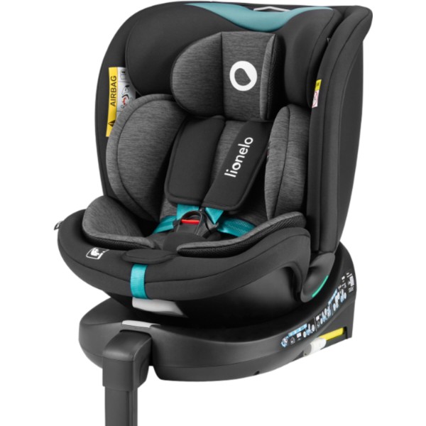 Фото - Автокресло Lionelo NAVY I-SIZE BLACK TURQUOISE