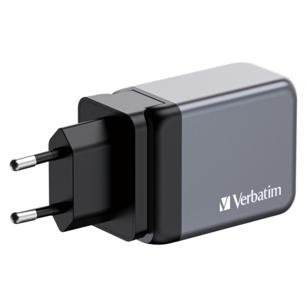 Фото - Мережевий зарядний пристрій Verbatim GaN 65 Вт 2xUSB-C-65 Вт /USB-A -3.0 (32201)