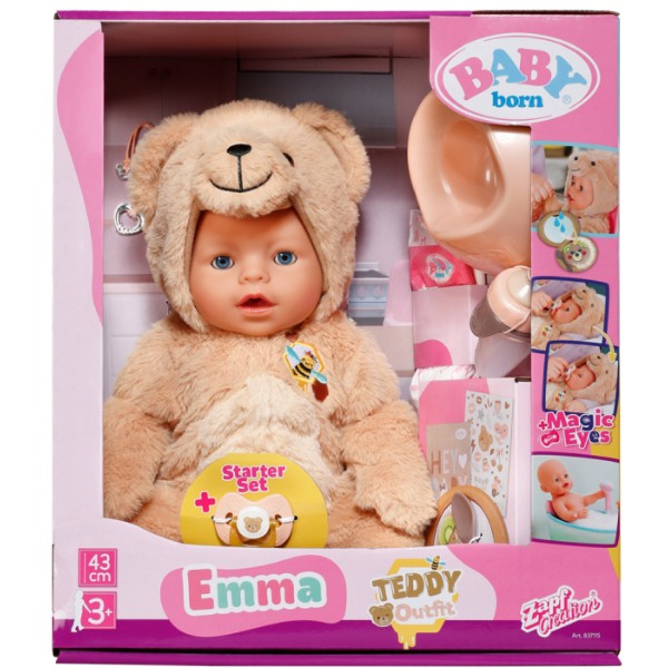 Фото - Кукла Baby Born ЭММА В КОСТЮМЕ МИШКИ (837115)