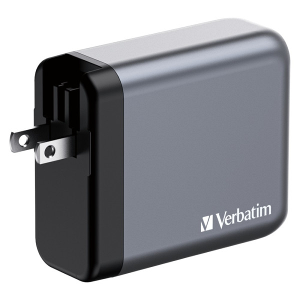 Фото - Мережевий зарядний пристрій Verbatim GaN 140 Вт 2xUSB-C-140 Вт,USB-C 20 Вт /USB-A -3.0 (32203)
