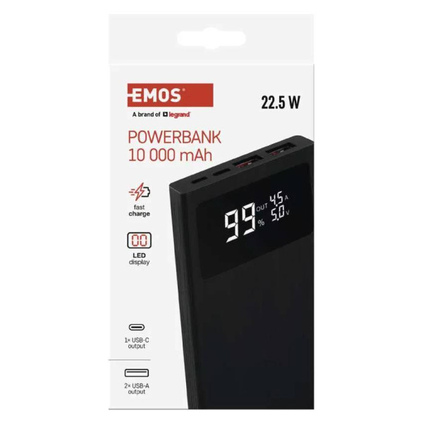 Фото - Батарея мобильная EMOS B0531B BetaQ 10 22,5W / 10000mAh, черный, PD20W