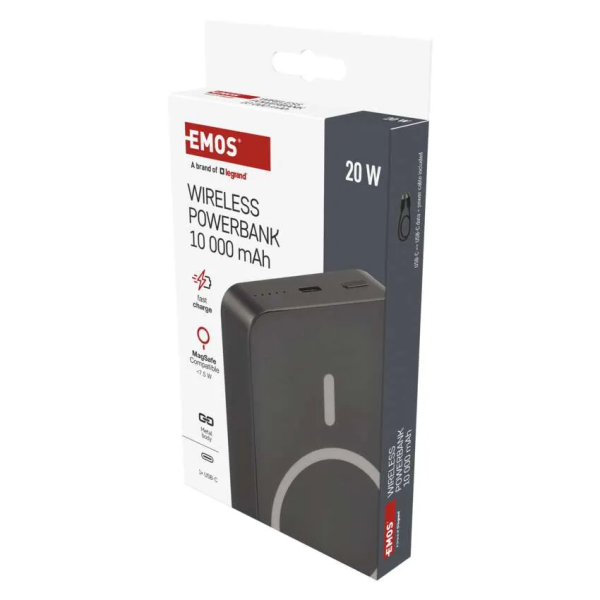 Фото - Батарея мобильная EMOS B0551GY WI1046 20W/10000mAh, серый, PD20W