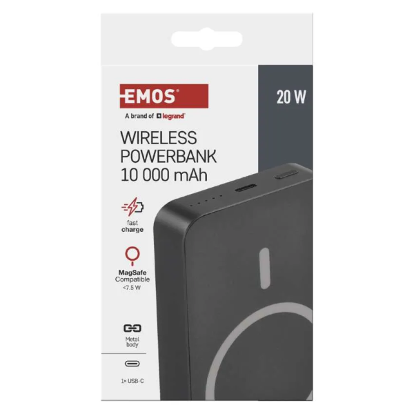 Фото - Батарея мобильная EMOS B0551GY WI1046 20W/10000mAh, серый, PD20W
