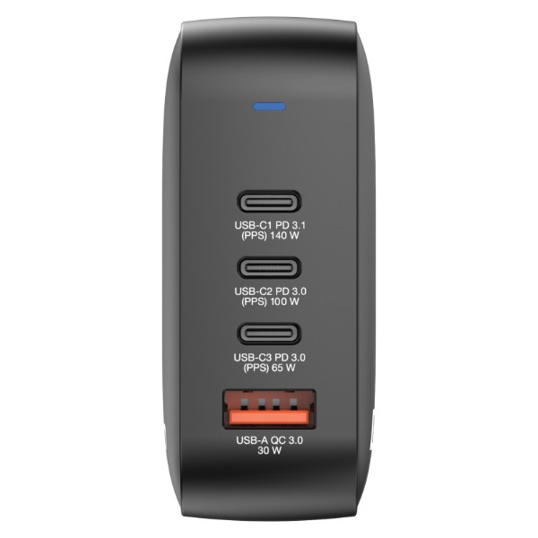 Фото - Сетевое зарядное устройство Verbatim Mini GaN 165 Вт 3xUSB-C/1xUSB-A (32216)