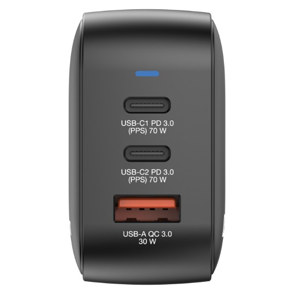 Фото - Сетевое зарядное устройство Verbatim Mini GaN 70 Вт 2xUSB-C/1xUSB-A (32229)