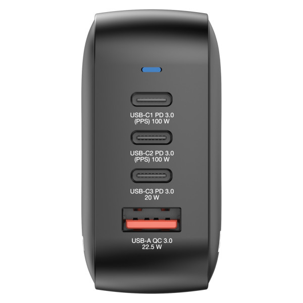 Фото - Сетевое зарядное устройство Verbatim Mini GaN 100 Вт 3xUSB-C/1xUSB-A (32231)