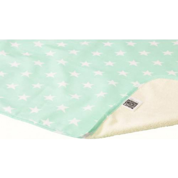 Фото - Пелюшка багаторазова водонепроникна ЕКО ПУПС Eco Cotton 65х90 см ментол, зірочки (EPG10N-6590zk)