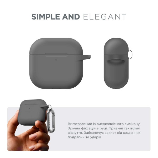 Фото - Чехол для наушников Armorstandart Hang Case for Apple AirPods 4 Advanced ash (ARM81278)