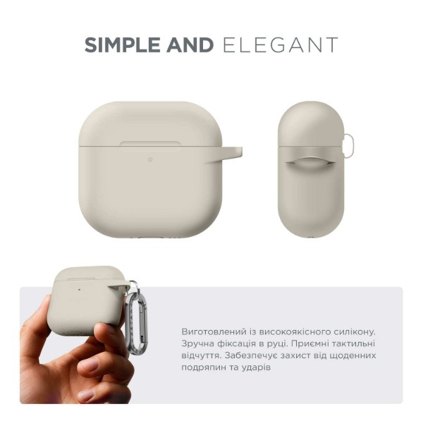 Фото - Чехол для наушников Armorstandart Hang Case for Apple AirPods 4 Antique white (ARM81279)