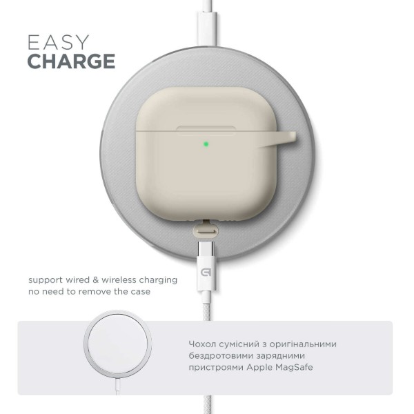 Фото - Чехол для наушников Armorstandart Hang Case for Apple AirPods 4 Antique white (ARM81279)