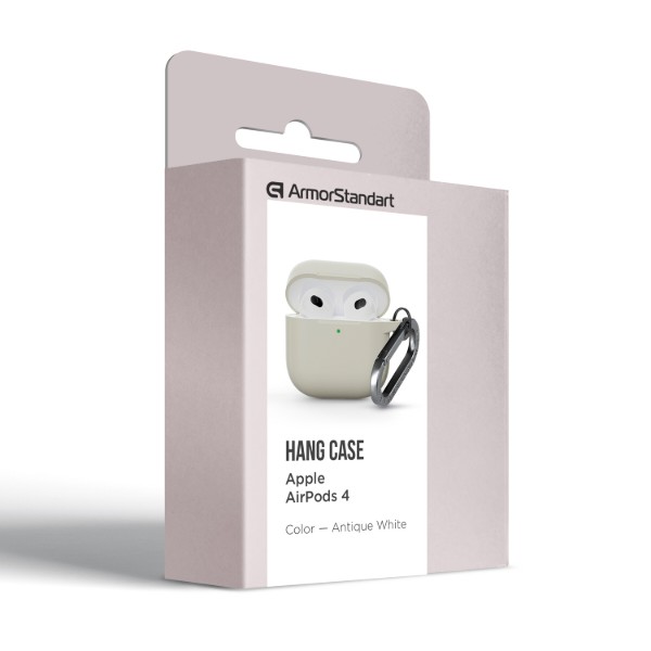 Фото - Чехол для наушников Armorstandart Hang Case for Apple AirPods 4 Antique white (ARM81279)