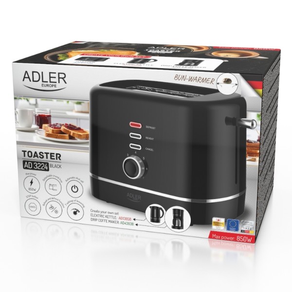 Фото - Тостер Adler AD 3224 Black