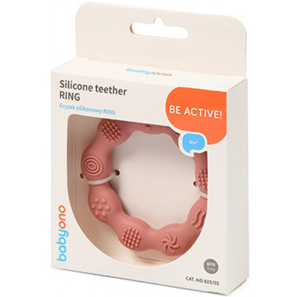 Фото - Прорезыватель BabyOno Кольцо розовое (825/02)