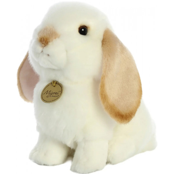 Фото - М'яка іграшка Aurora Кролик висловухий біло-бежевий 23 см (170091B)