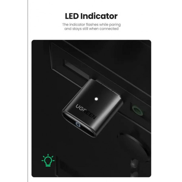 Фото - Адаптер мережі Bluetooth USB UGREEN CM390 5.0 USB RTL8761BUV (80889)