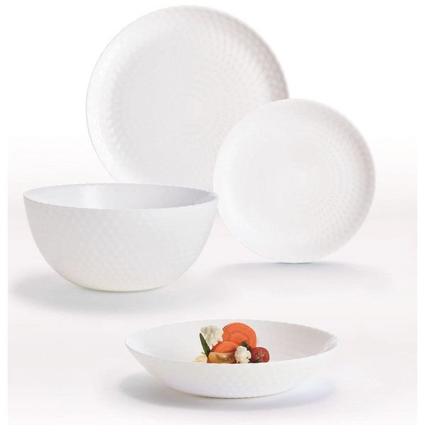Фото - Столовый сервиз Luminarc Pampille White 19 пр. (Q6158)