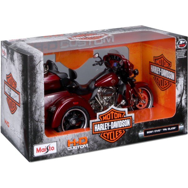 Фото - Коллекционный легковой транспорт Maisto Мотоцикл Harley-Davidson Motorcycles 2021 CVO Tri Glide, 1:12 (32337 met. red)