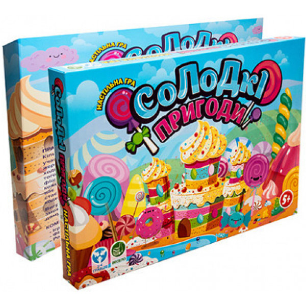 Фото - Настільна гра (5-7 років) Strateg бродилка "Солодкі пригоди", укр (30504)