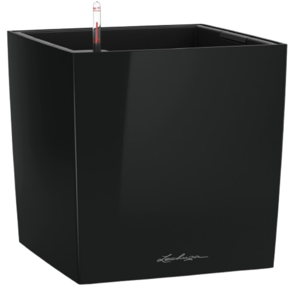 Фото - Вазон Lechuza 40/40/40 Cube Premium черный 16369 Фото - Вазон Lechuza 40/40/40 Cube Premium черный 16369