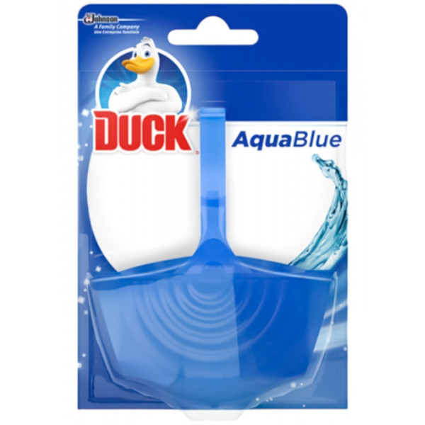 Фото - Туалетний блок SC Johnson DUCK Очищувач твердий підвісний AQUA 4в1 Синій (5000204324105)