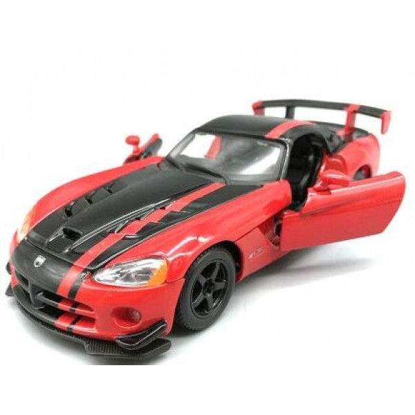 Фото - Колекційна машинка 1:24 Bburago Dodge Viper SRT10 ACR (асорті помар-чорн металік, черв-чорн металік, 1:24) (18-22114)