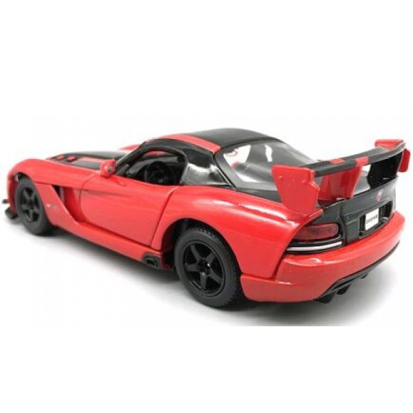Фото - Колекційна машинка 1:24 Bburago Dodge Viper SRT10 ACR (асорті помар-чорн металік, черв-чорн металік, 1:24) (18-22114)