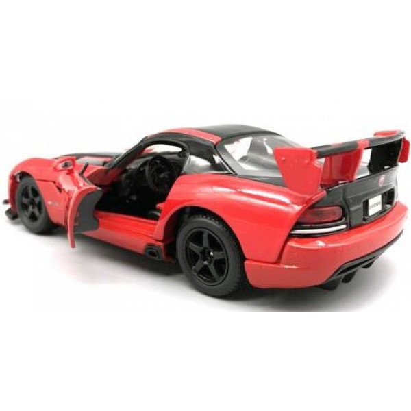Фото - Колекційна машинка 1:24 Bburago Dodge Viper SRT10 ACR (асорті помар-чорн металік, черв-чорн металік, 1:24) (18-22114)