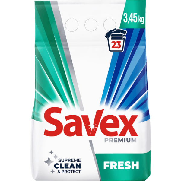 Фото - Пральний порошок SAVEX 2in1 Fresh automat 3,45 кг (3800024047930)