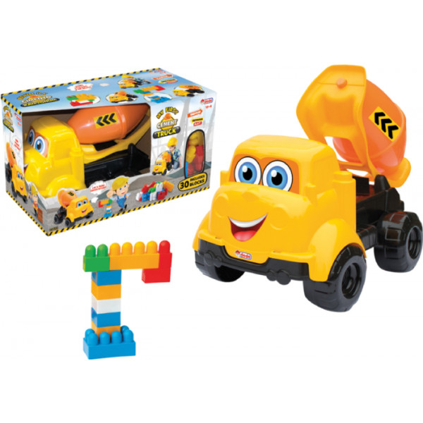 Фото - Базовый игровой транспорт для малыша dede Бетоносмеситель с конструктором (03433)