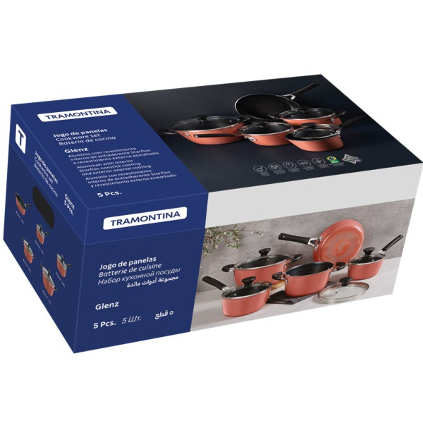 Фото - Набір посуду Tramontina Glenz 9 пр. (28699/410)