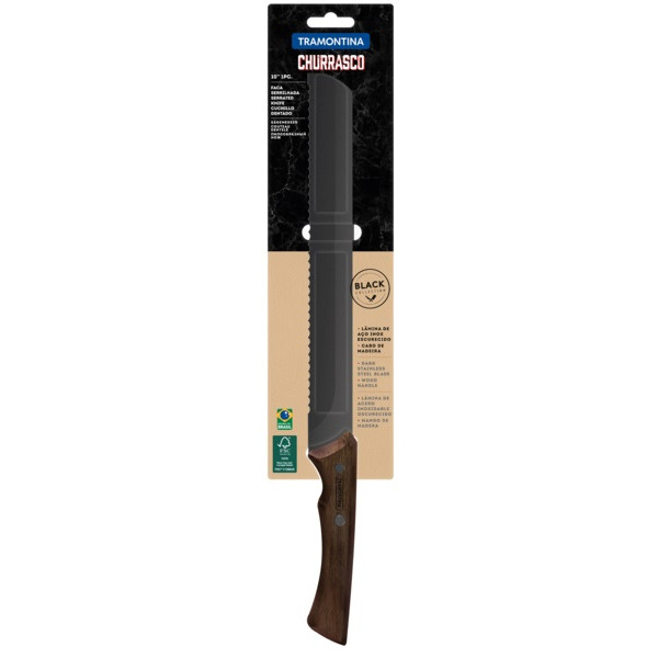 Фото - Ніж кухонний Tramontina Churrasco Black 253 мм (22848/110)