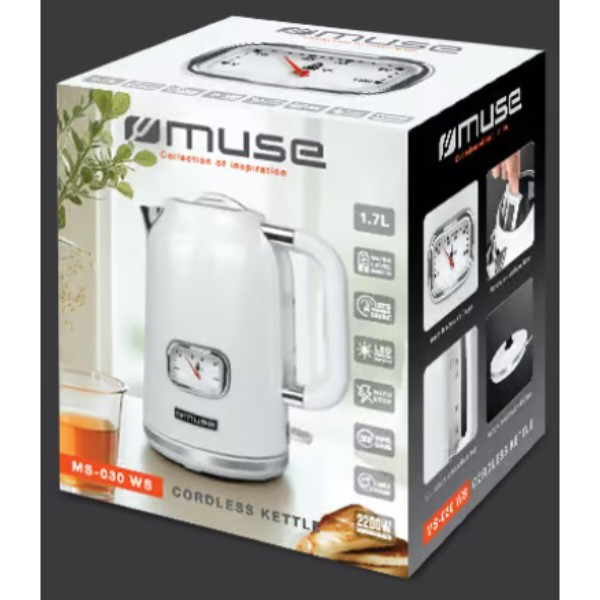 Фото - Электрический чайник Muse 1,7 л White (MS-030 WS)