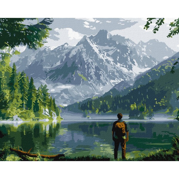Фото - Картина за номерами Ideyka Гірський краєвид ©art_selena_ua 40х50 см (KHO2902)