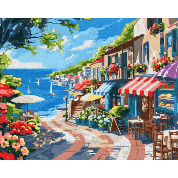 Фото - Картина за номерами Ideyka Приморське місто ©art_selena_ua 40х50 см (KHO2792)