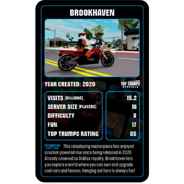 Фото - Настільна гра (5-7 років) Winning Moves ROBLOX The Independent and Unofficial Guide Top Trumps (WM03145-EN1-6)