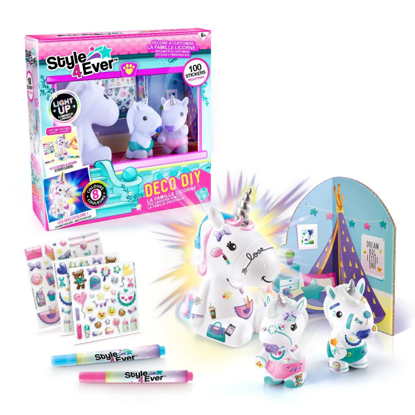 Фото - Набір для декупажу та розпису Canal Toys Style 4 Ever Мої улюбленці - Родина сяючіх єдинорогів (OFG287/1)